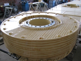 according to customer's individual design in brush technique: TOP SPIN system components, Serengeti Park Hodenhagen, Germany